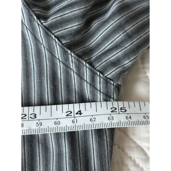 CINCH Men's Western Modern Fit Pearl Snap Long Sleeve Shirt Gray Stripe Sz L EUC - Picture 13 of 15